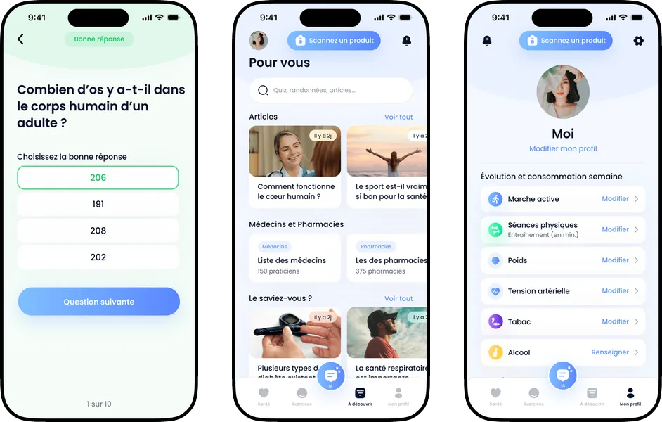 Aperçu de l’application MedicIA