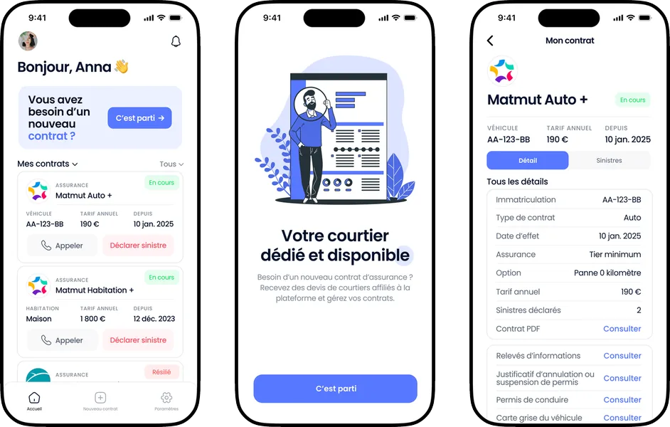 Aperçu de l’application MonAssu