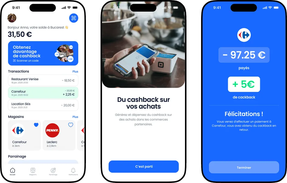 Aperçu de l’application Moneazy