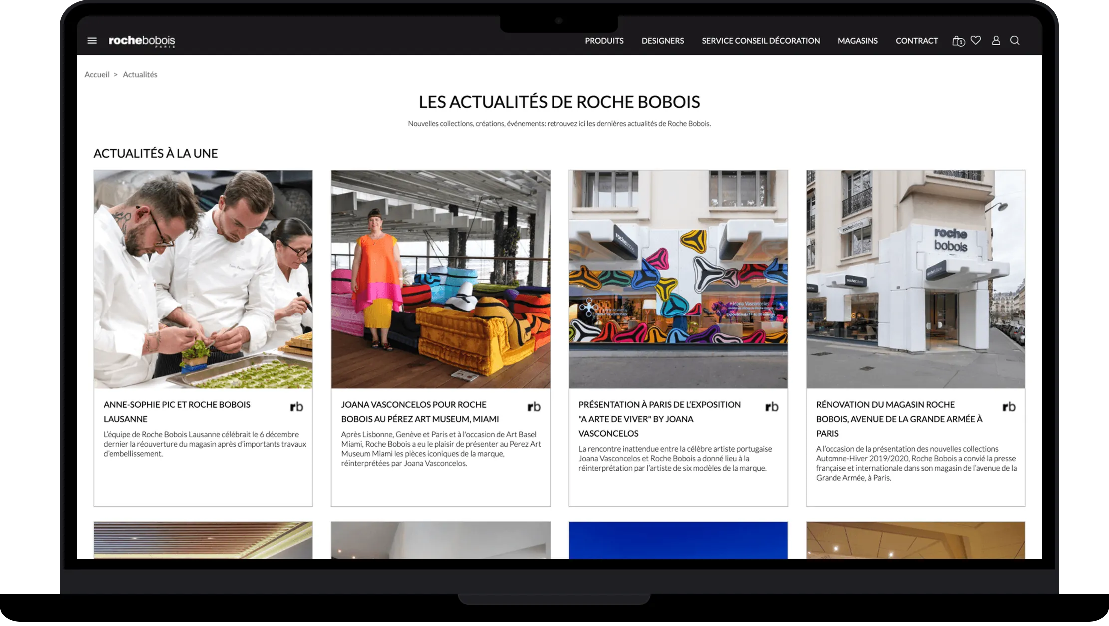 Aperçu de l’application Roche Bobois