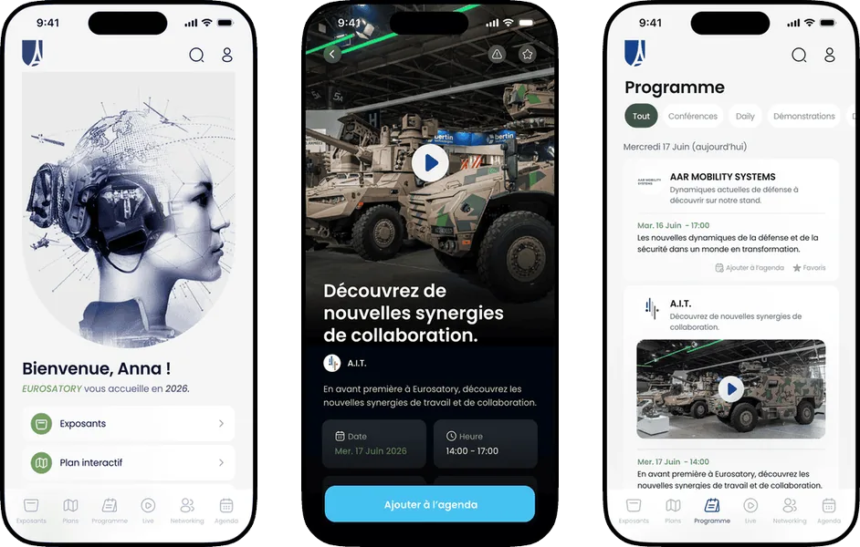 Aperçu de l’application Eurosatory